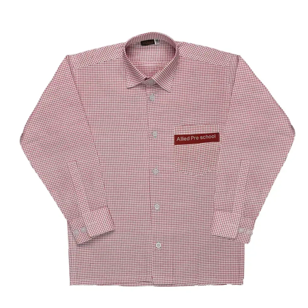 Simple Check School Uniform Boys' Shirt